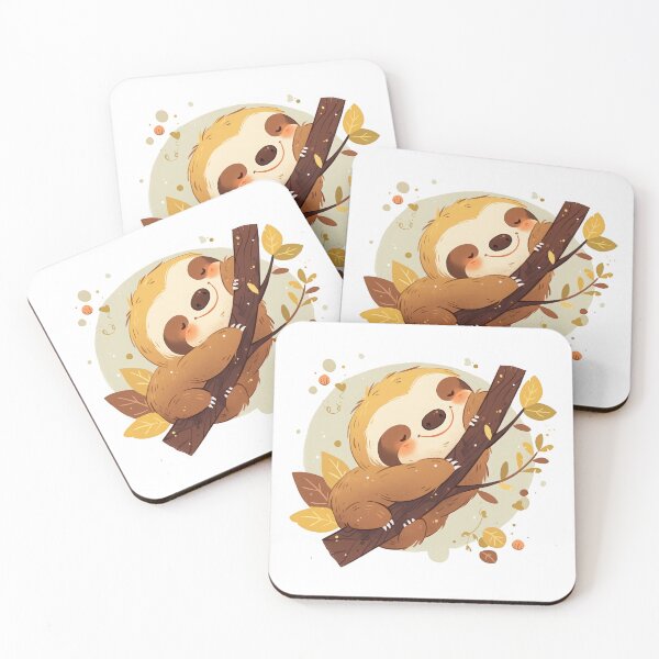Item preview, Cute  sloth on the tree designed and sold by JoyfulNat.