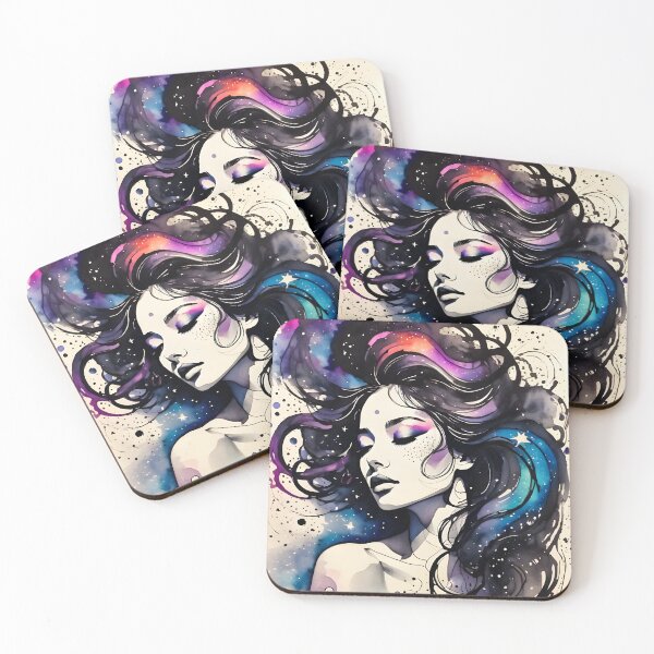 Item preview, Cosmic Beauty: Ink Illustration designed and sold by ByteyCreatives.
