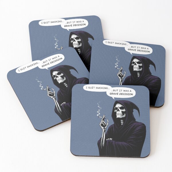Item preview, Grim Reaper quit smoking is a grave decision designed and sold by Syahrasi.