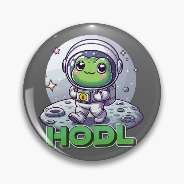 Item preview, a cute frog astronaut walking on the moon designed and sold by CryptoFunMerch.