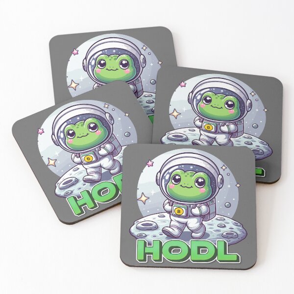 Item preview, a cute frog astronaut walking on the moon designed and sold by CryptoFunMerch.