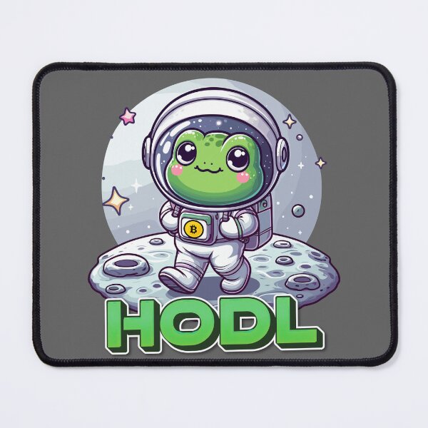 Item preview, a cute frog astronaut walking on the moon designed and sold by CryptoFunMerch.