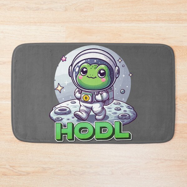 Item preview, a cute frog astronaut walking on the moon designed and sold by CryptoFunMerch.