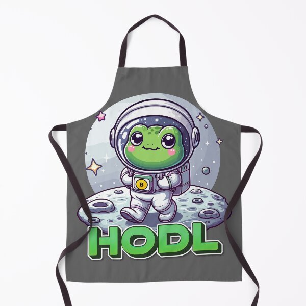 Item preview, a cute frog astronaut walking on the moon designed and sold by CryptoFunMerch.