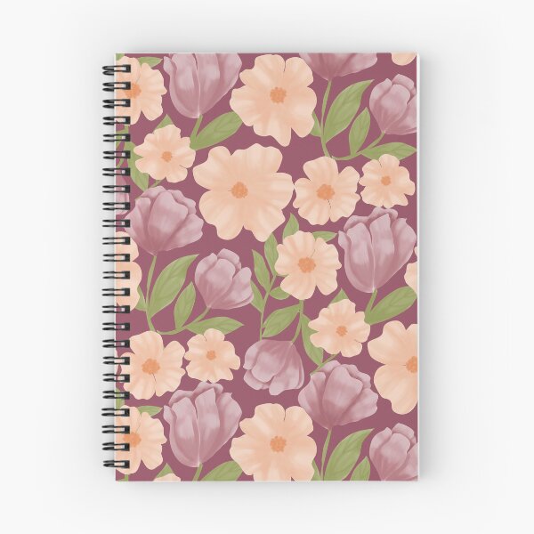 Item preview, Soft romantic and elegant deep rose and peach flowers on a deep rose background designed and sold by JasmineGDesigns.