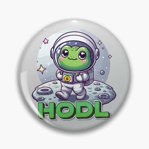 Item preview, a cute frog astronaut walking on the moon designed and sold by CryptoFunMerch.