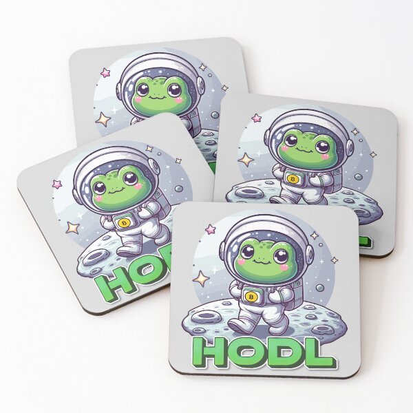Item preview, a cute frog astronaut walking on the moon designed and sold by CryptoFunMerch.