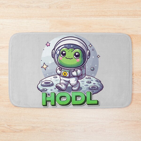 Item preview, a cute frog astronaut walking on the moon designed and sold by CryptoFunMerch.