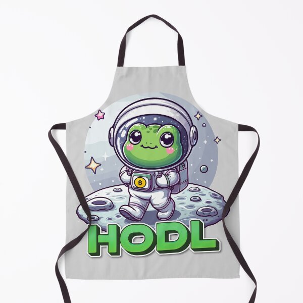 Item preview, a cute frog astronaut walking on the moon designed and sold by CryptoFunMerch.