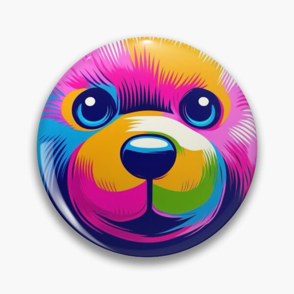 Item preview, Neon Teddy Bear Portrait Sticker T-shirt designed and sold by EWNDesigns.
