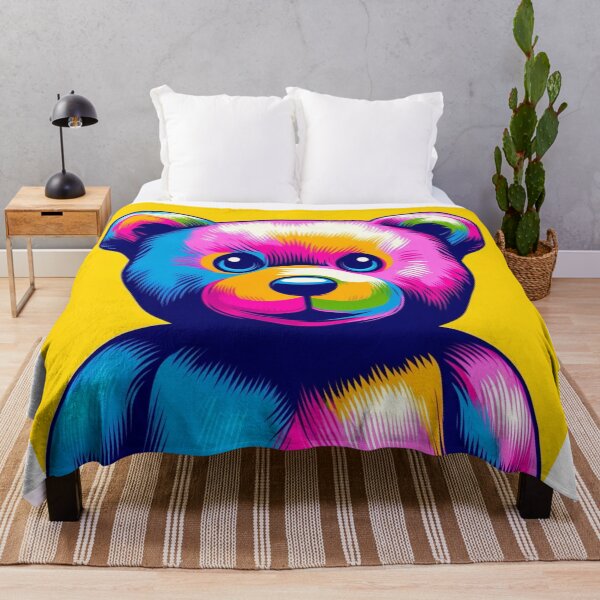 Item preview, Neon Teddy Bear Portrait Sticker T-shirt designed and sold by EWNDesigns.