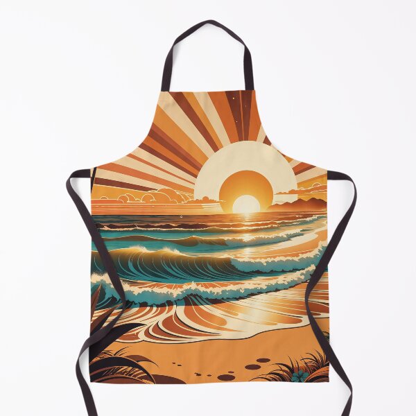 Item preview, Groovy Retro Vintage 70s Colorful Beach Summer Sunset designed and sold by Prints and Lifestyle.
