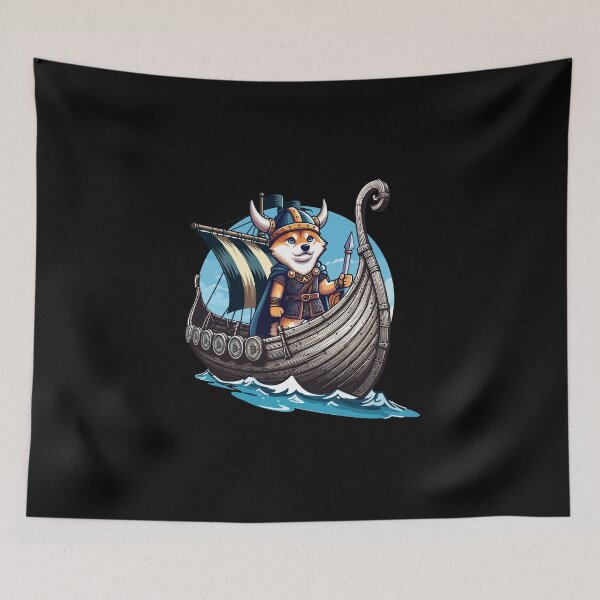 Item preview, Floki on crypto raid designed and sold by CryptoFunMerch.