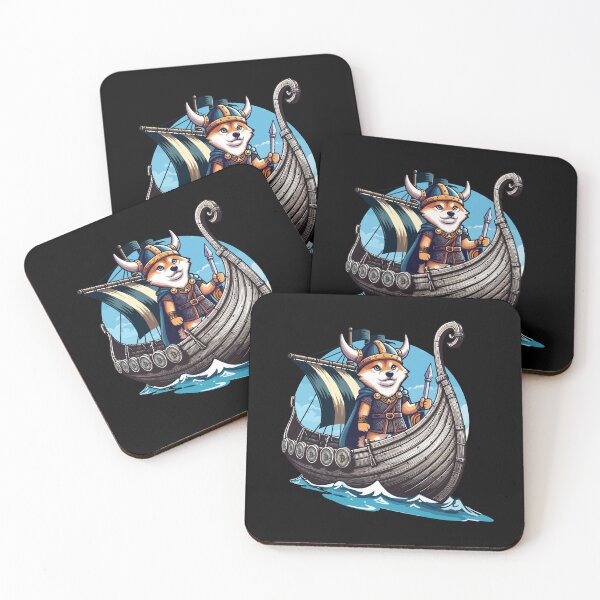 Item preview, Floki on crypto raid designed and sold by CryptoFunMerch.