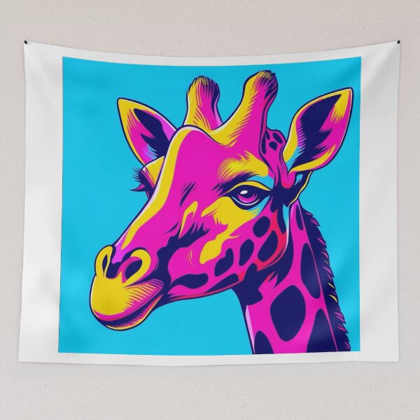 Item preview, Neon Giraffe Portrait Sticker T-shirt designed and sold by EWNDesigns.