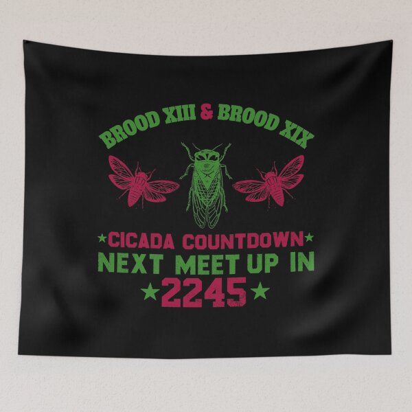 Item preview, Cicada Countdown, Brood 13 & Brood 19, Next Meet Up In 2245 designed and sold by ArtByKatti.