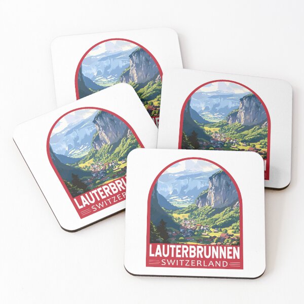 Item preview, Lauterbrunnen Switzerland Travel Art Emblem designed and sold by KrisSidDesigns.