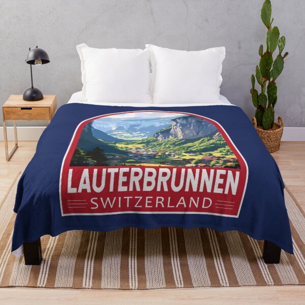 Item preview, Lauterbrunnen Switzerland Travel Art Emblem designed and sold by KrisSidDesigns.