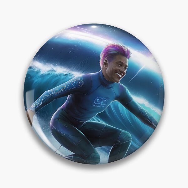 Item preview, Space Surfer blue galaxy surfing designed and sold by DunuStore.