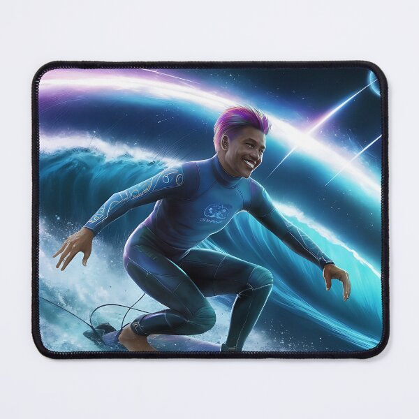Item preview, Space Surfer blue galaxy surfing designed and sold by DunuStore.