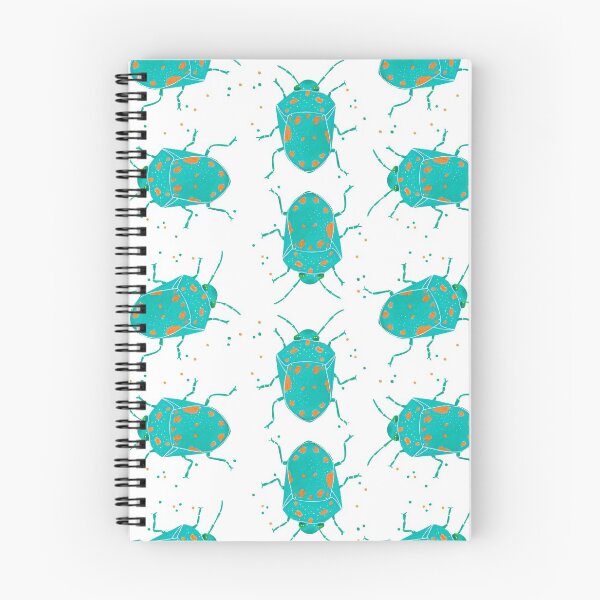 Item preview, Turquoise beetle pattern, funny insect illustration designed and sold by Kooky-Angie.