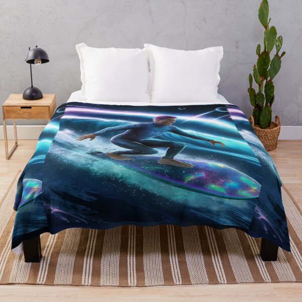 Item preview, Space Surfer blue galaxy surfing designed and sold by DunuStore.