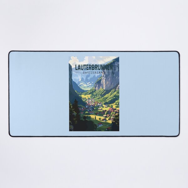 Item preview, Lauterbrunnen Switzerland Travel Art Vintage designed and sold by KrisSidDesigns.