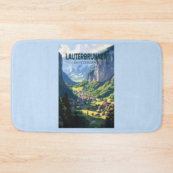 Item preview, Lauterbrunnen Switzerland Travel Art Vintage designed and sold by KrisSidDesigns.