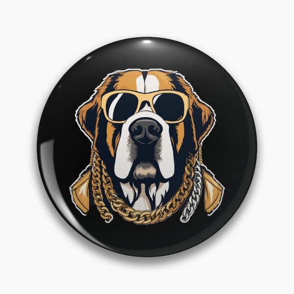 Item preview, Saint Bernard Gangsta Gangster Dog Gift designed and sold by Pineapple-Tree.