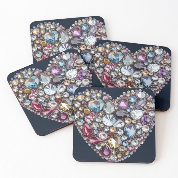 Item preview, Bedazzled Sequin Gemstone Heart designed and sold by Creative Brat Design Studio.
