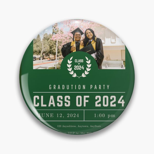 Item preview, Grad Party Invite 4 Green background customizable photo and details designed and sold by Ideas-BYDESiGN.