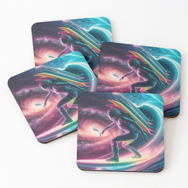 Item preview, Rainbow Space Surfer man with surfing boards designed and sold by DunuStore.