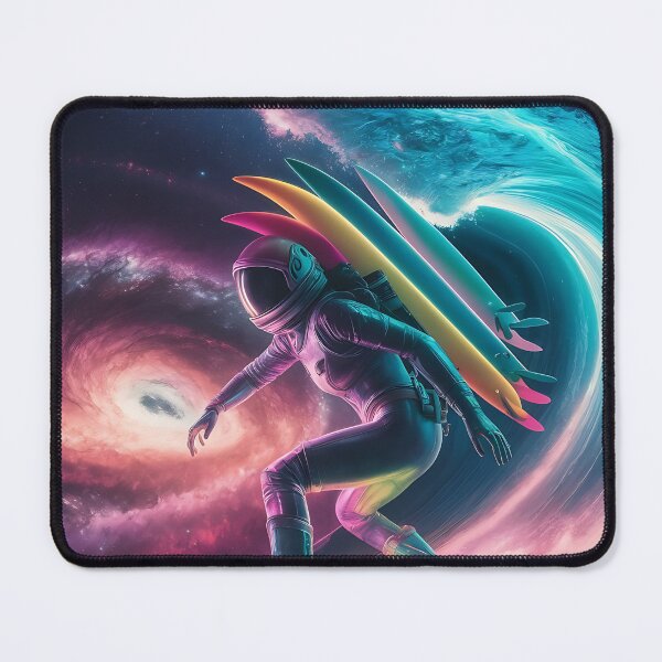 Item preview, Rainbow Space Surfer man with surfing boards designed and sold by DunuStore.