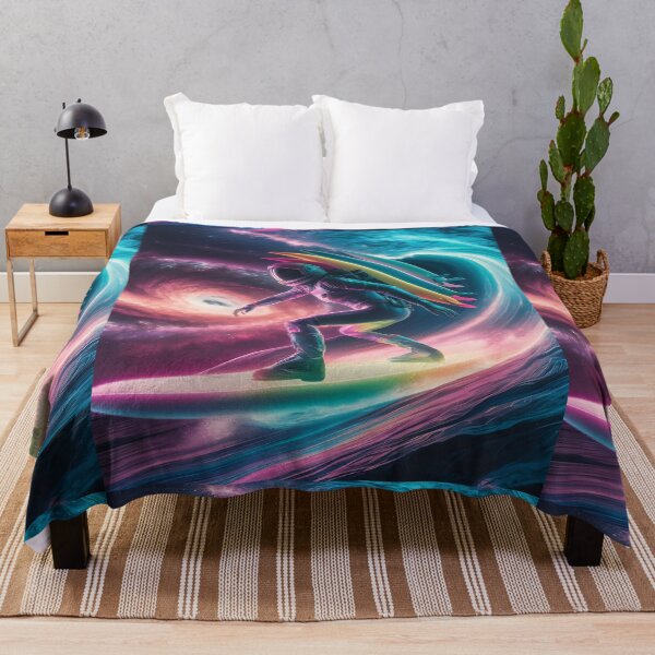 Item preview, Rainbow Space Surfer man with surfing boards designed and sold by DunuStore.