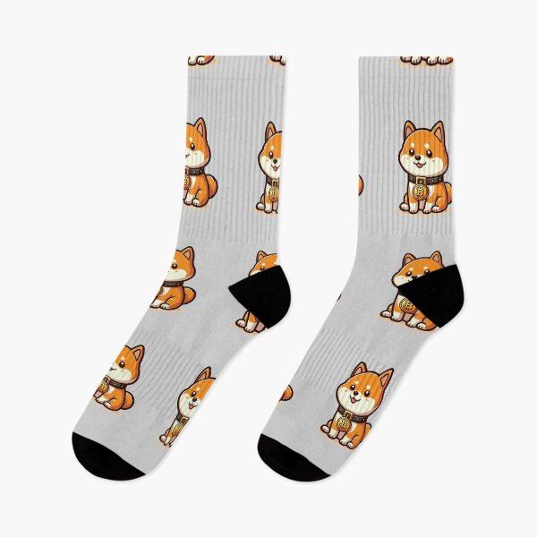 Artikelvorschau, ein süßer Shiba Inu mit Bitcoin Halsband entworfen und verkauft von CryptoFunMerch.