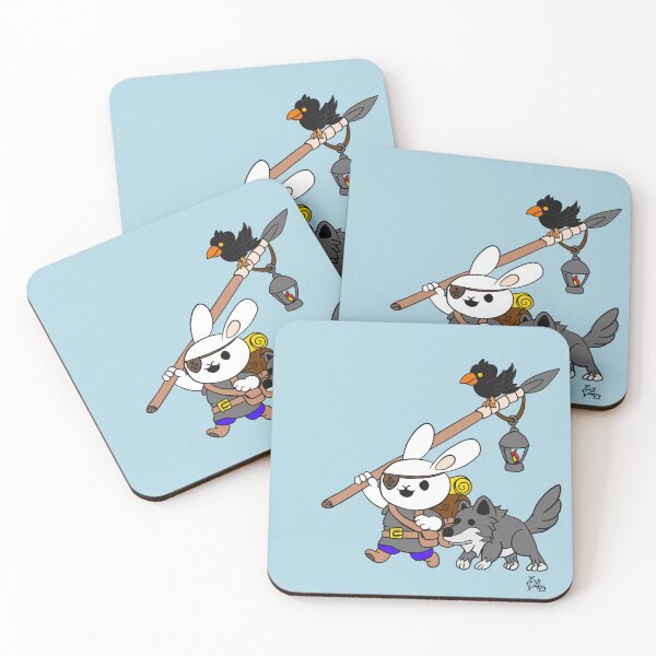 Item preview, Viking bunny Adventure, rabbit, Odin, raven and wolf, colorful whimsical fun quest designed and sold by usagi-graphics.