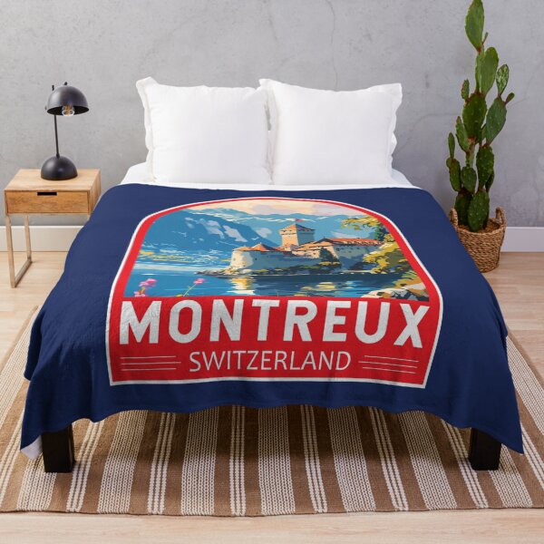 Item preview, Montreux Switzerland Travel Art Emblem designed and sold by KrisSidDesigns.