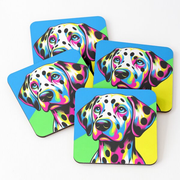 Item preview, Neon Dalmatian Dog Portrait Sticker T-shirt designed and sold by EWNDesigns.