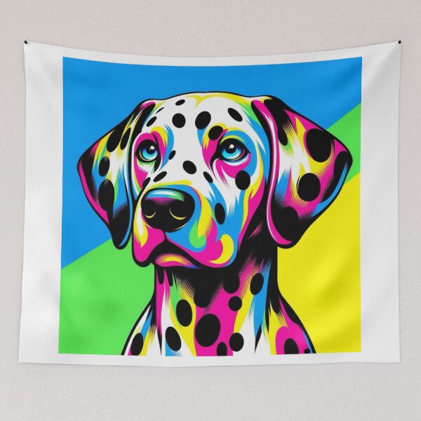 Item preview, Neon Dalmatian Dog Portrait Sticker T-shirt designed and sold by EWNDesigns.