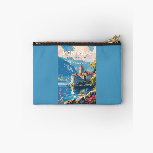 Item preview, Montreux Switzerland Travel Art Vintage designed and sold by KrisSidDesigns.