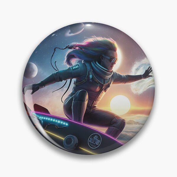 Item preview, Space Surfer man in colorful galaxy  designed and sold by DunuStore.