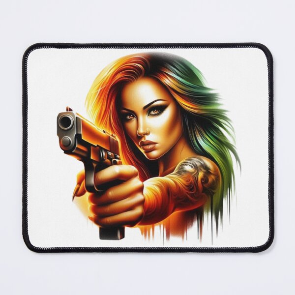 Item preview, “Fatal Beauty: an armed and dangerous woman” designed and sold by CHRIST5000.
