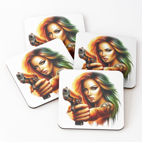 Item preview, “Fatal Beauty: an armed and dangerous woman” designed and sold by CHRIST5000.