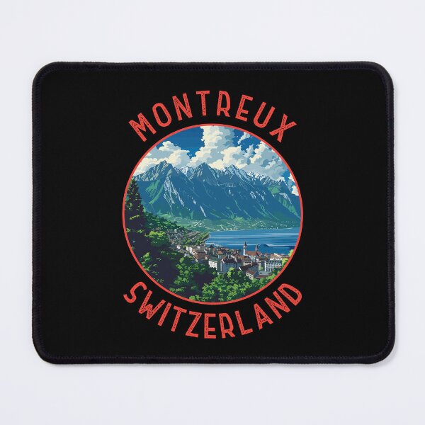 Item preview, Montreux Switzerland Retro Distressed Circle designed and sold by KrisSidDesigns.