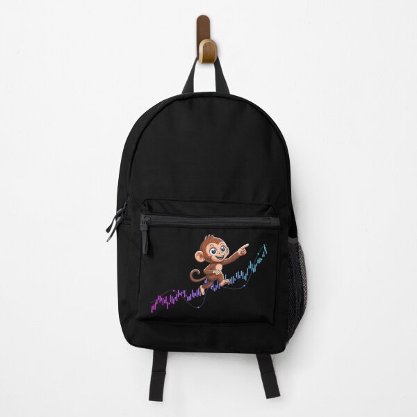 Item preview, a cute monkey marches up the chart designed and sold by CryptoFunMerch.