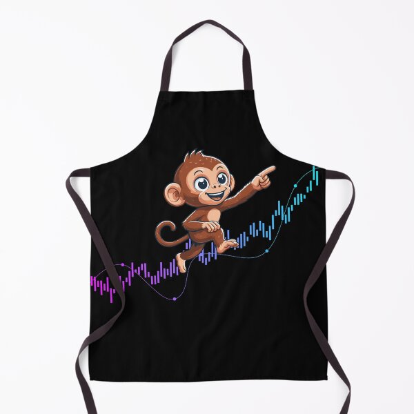 Item preview, a cute monkey marches up the chart designed and sold by CryptoFunMerch.