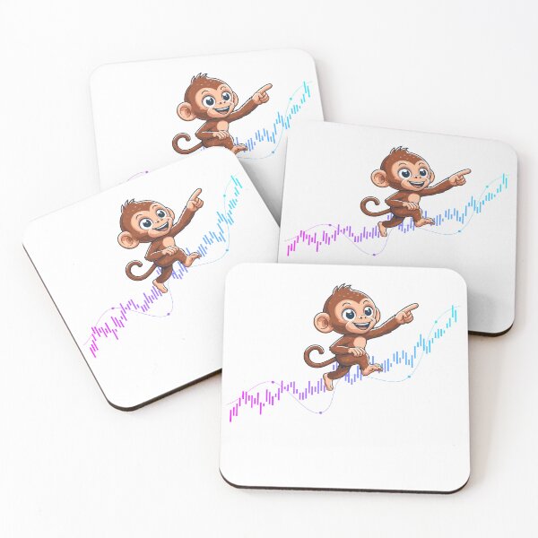 Item preview, a cute monkey marches up the chart designed and sold by CryptoFunMerch.