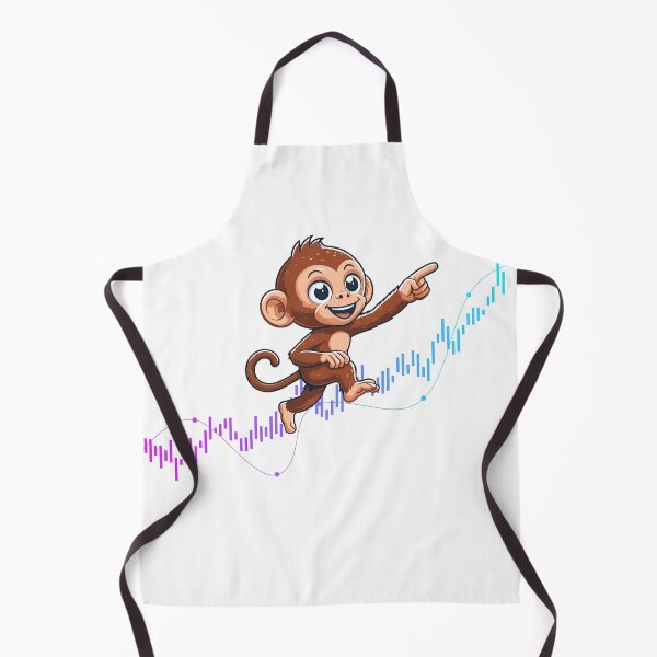 Item preview, a cute monkey marches up the chart designed and sold by CryptoFunMerch.
