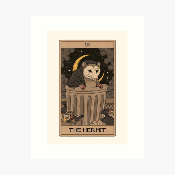 Item preview, The Hermit - Possum Tarot designed and sold by Thiago Corrêa.