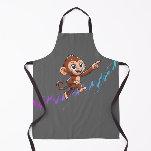 Item preview, a cute monkey marches up the chart designed and sold by CryptoFunMerch.